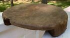 New ListingPRIM Antique FOOTED Wood Board Bread/Charcuterie Round Board 11x2 PLATEAU