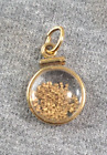 Raw Panned Gold Flakes and Small Nuggets in Pendant/Charm