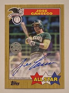 Jose Canseco 2022 Topps '87 All-Star Autographs #87ASAJCA Oakland Athletics MLB