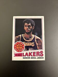 1977 Topps #1 Kareem Abdul-Jabbar Los Angeles Lakers Basketball Card 5R