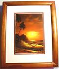 Crimson Sands by Anthony Casay Tropical Print MMS Double Matted 8x10 In Frame