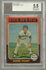 1975 Topps 223 Robin Yount BVG 5.5 EXCELLENT ROOKIE RC HOF Milwaukee Brewers bgs
