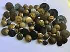 Lot of 70 Vintage Military & Other Uniform Buttons~Most U.S.- some Foreign