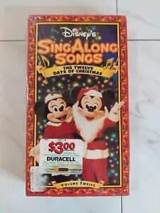 Disney Sing Along Songs Twelve Days Of Christmas VHS Video Tape VTG Rare Vol. 12