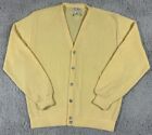 vintage L.L. Bean Knit V-Neck Cardigan Sweater Men’s LARGE Yellow Acrylic USA