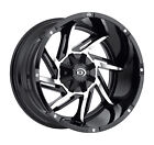 20x12 Vision 422 Prowler Gloss Black Machined Face Wheels 8x170 (-51mm) Set of 4