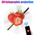 3D Holographic Fan Hologram Fan Projector 1080P LED Light RGB Sign Bar w/Control