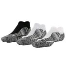 Under Armour Elevated+ Performance No Show Tab Socks 3 Pairs Pack White Black