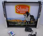Schmidt Beer Collie Dog Scene LED Display light sign box