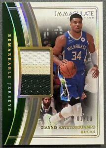 New Listing2023 Panini Immaculate Giannis Antetokounmpo Remarkable Jerseys Patch 01/10 🔥🔥