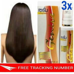 3x Serum GENIVE Long Hair Fast Growth Helps Your Hair Lengthen Grow Faster 60ml.