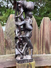 Vintage  Carved Wood African Makadone Tribe Ujamaa Family Tree Life Sculpture