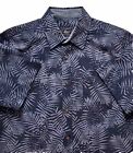 NWOT GH BASS CO Shirt Mens M Blue Tropical Palm Hawaii Short Sleeve Button Down