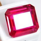 Certified 59.60 Ct Natural Pink Ruby Radiant Cut Stunning Loose Gemstone