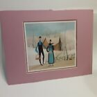 Small P Buckley Moss Amish Couple 1989 Print