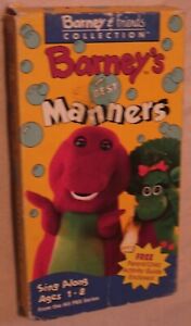 Barney - Manners VHS Tape Children's Video