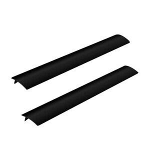 2pcs Silicone Kitchen Stove Counter Gap Cover Oven Guard Spill Slit Filler-Black