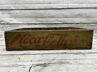 VTG Drink Coca Cola In Bottle Coke Yellow Wooden Soda Crate Bottle Carrier Case