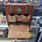 Vintage Wooden Hoffman's Ply Kit Wood Tackle / Pit Box Storage Tool Box
