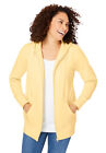 Woman Within Plus Size Better Fleece Zip-Front Hoodie Long Oversized Sweatshirt
