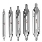 5pcs Center Drill Bits Set Countersink Tools for Lathe Metalworking 1/8''-7/16''