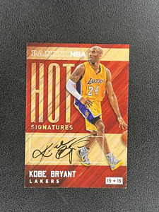 2015-16 Panini S.P.A. Hot Signatures Auto Kobe Bryant Lakers J1S