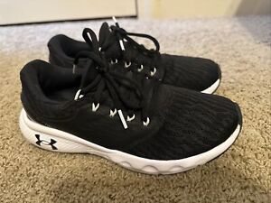 Women's Under Armour UA Charged Vantage Running Shoes Black White Size 8.5