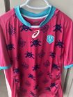 Stade Francais Rugby Shirt Jersey ASICS Mens Paris France Space Invaders Rare