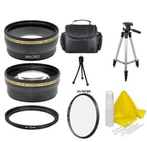 Lens Filter Accessory Kit For Canon Vixia HF R600 HF R62 HF R60 Camcorder