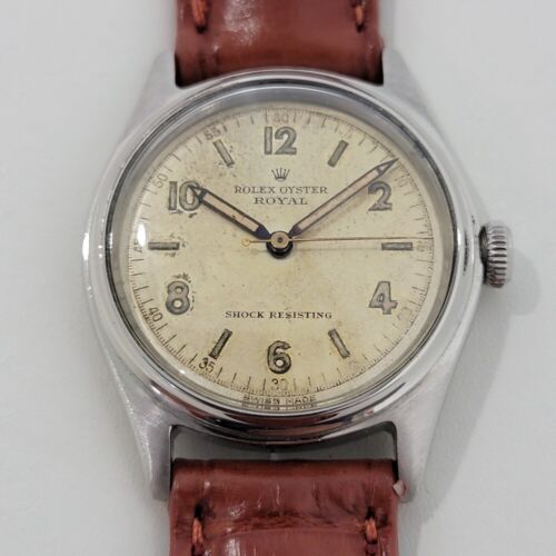 Mens Rolex Oyster Royal Ref 4444 32mm Manual Wind 1940s Vintage Swiss RA159T