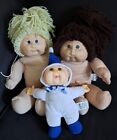 Used 2 80s Xavier Robert's Cabbage Patch Kids Dolls & 1 Mini Doll (Lot Of 3)