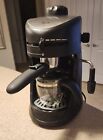 Salton Melitta MEX6B 4 Cups Cafe Cappuccino Steam Espresso Machine Black Carafe
