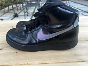 Nike Air Force 1 High '07  Black Purple Iridescent Size 13 ￼