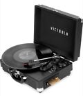 Victrola Vinyl Suitcase Record Player with Cassette + Bluetooth Black VSC500BTC