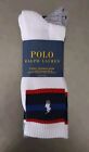 Polo Ralph Lauren Technical Sport Mens Cotton Crew Socks White Assorted Sz 10-13