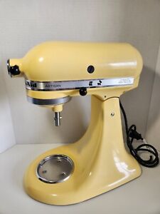 New ListingKitchenAid Artisan Series Stand Mixer ONLY- Majestic Yellow TESTED WORKS