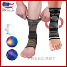 Copper Ankle Brace Silver Support Compression Sleeve Socks Foot Fasciitis Pain