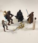 Lot Of 6 Vintage Star Wars Hallmark Ornaments*Flaws* Chewy C3P0 Vader Leia Luke