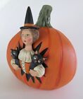 Halloween Pumpkin Witch & Black Cats Allen Cunningham Bethany Lowe