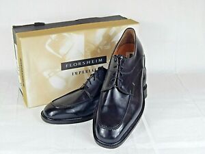 Florsheim Imperial 92662 Derby Black Leather Men Vintage Italy Dress Shoes 13D