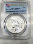 New Listing2021  $1 MS70 PCGS PEACE SILVER DOLLAR First Strike Flag Label