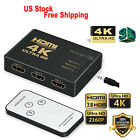 4K HDMI Switch Splitter 5 Port Selector Switcher Hub IR Remote HDTV 5 In 1 Out