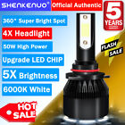 For Peterbilt 579 587 Trucks Light White 6000K 9005 H11 Hi/Lo LED Headlight Bulb