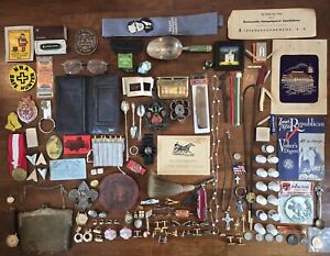 Amazing Vintage Junk Drawer Lot Of Various Vintage Collectibles