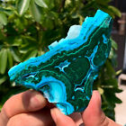 166G Natural Chrysocolla/Malachite transparent cluster rough mineral sample