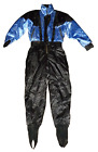 New ListingWomen's Vintage 90's Edelweiss Snow Ski Suit Blue Roses Retro Black sz 10 S/M