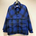 Filson Double Mackinaw Blue Buffalo Plaid Vintage Wool Jacket Size 42  USA