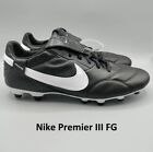 New ListingNike Premier III FG Soccer Cleats Black/White Leather AT5889-010 Men's Size 8.5