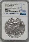 2021 P Silver American Eagle NGC MS70 Emergency Production Early Releases