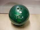 15# GT (Gem Tek) TEN STAR Polyester GREEN Used Nostalgia Clear Bowling Ball